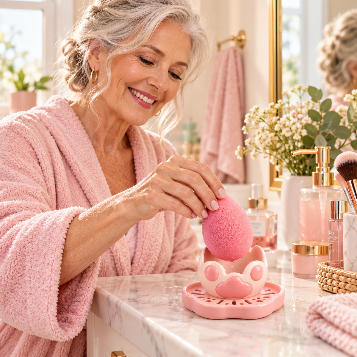 Cat Paw Makeup Sponge Holder
