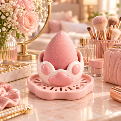 Cat Paw Makeup Sponge Holder