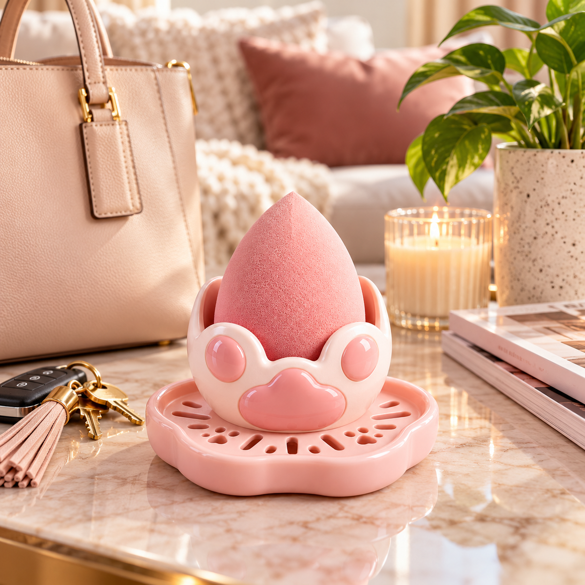 Cat Paw Makeup Sponge Holder