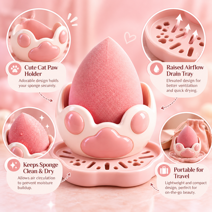 Cat Paw Makeup Sponge Holder