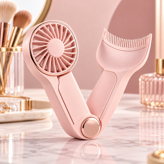 Mini Beauty Fan & Lash Comb