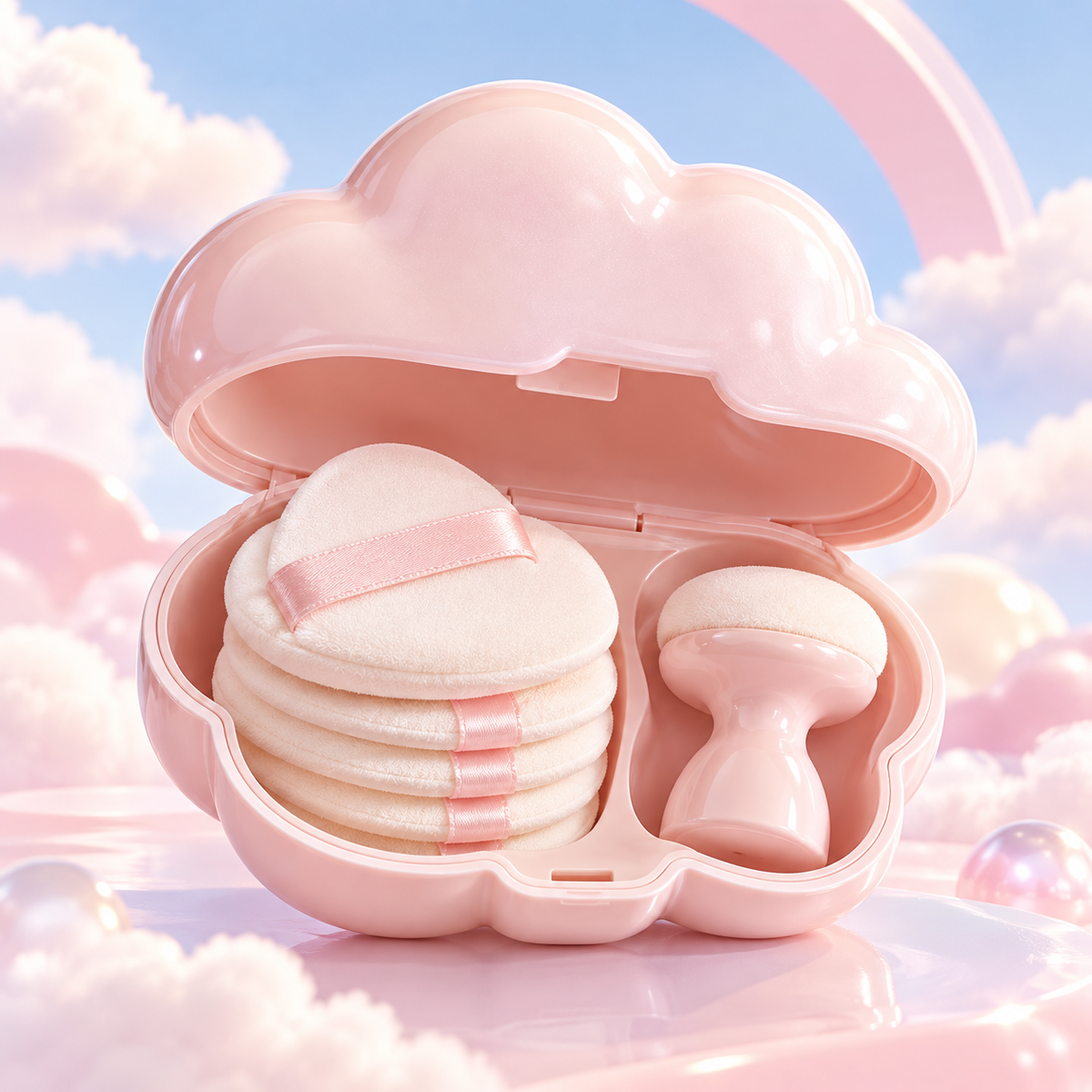 Powder Puff Set with Cloud Case