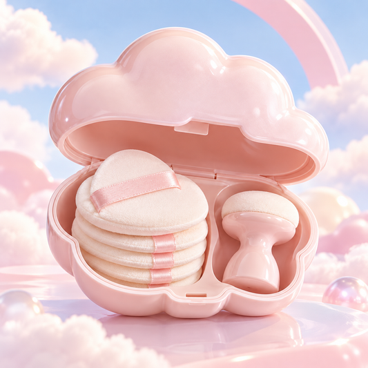 Powder Puff Set with Cloud Case